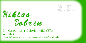 miklos dobrin business card